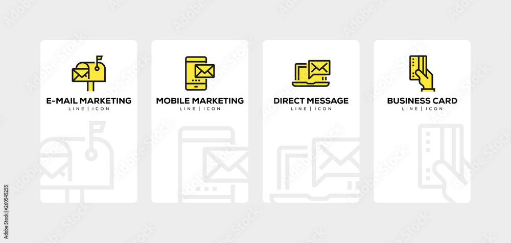 ADVERTISING LINE ICON SET ADVERTISING LINE ICON SET