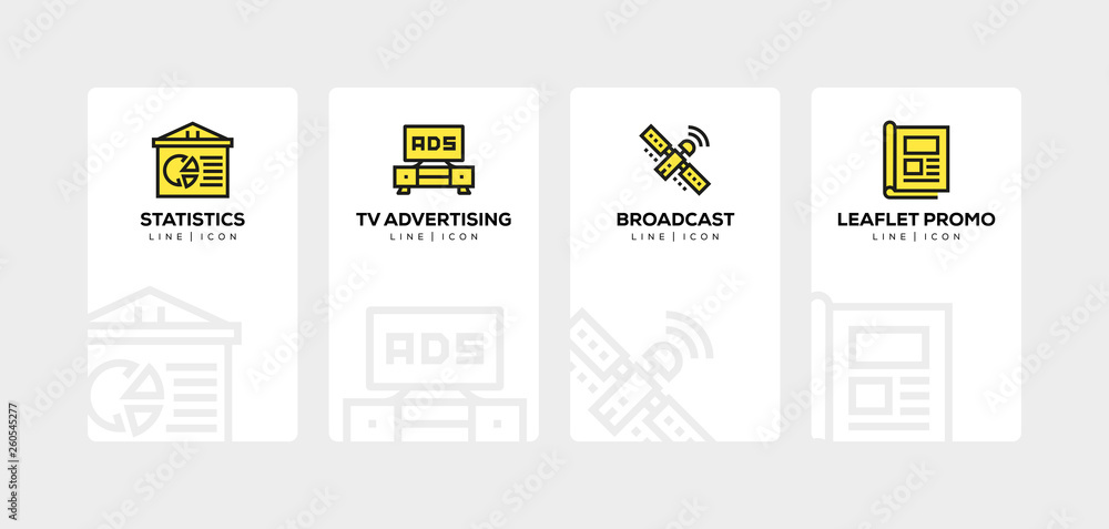 ADVERTISING LINE ICON SET