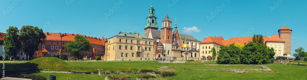 Wawel Castle in Krakow. Panorama