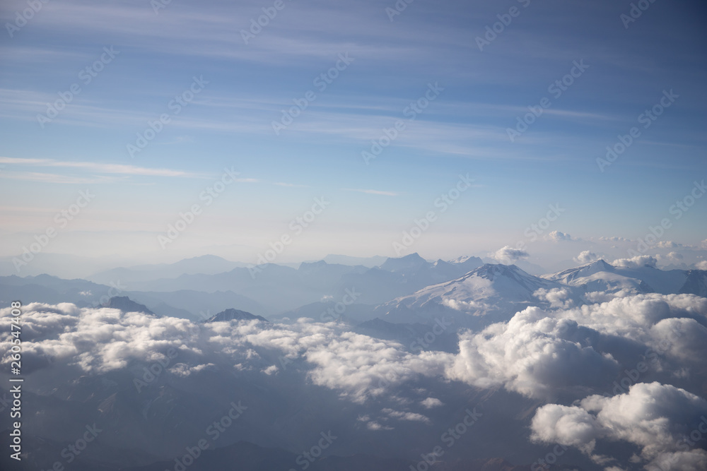 Aerial view of the Andes Mountains