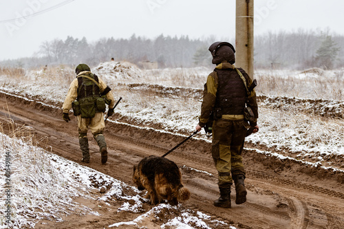 Dog on the battlefield