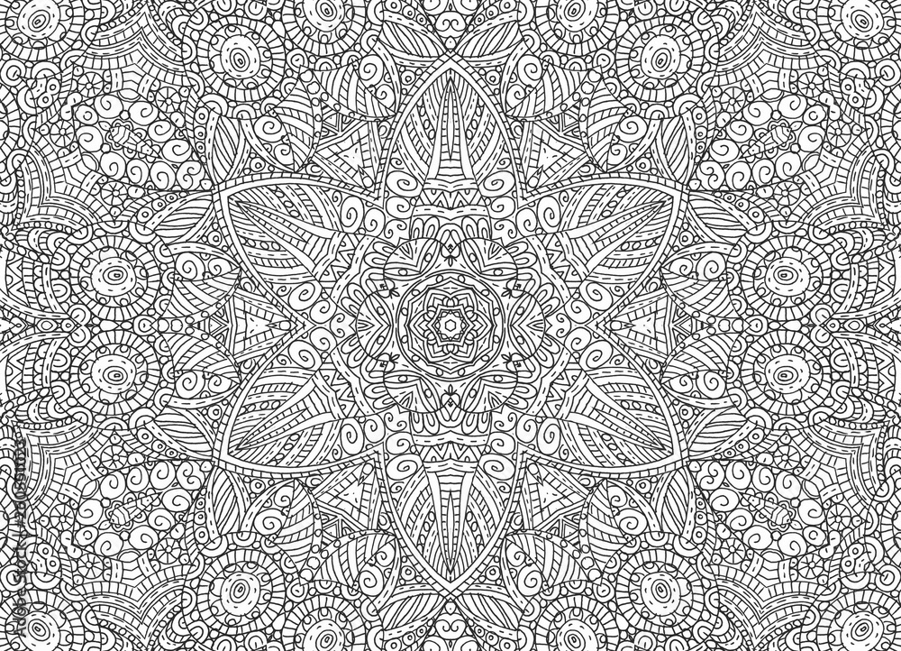Abstract doodle outline pattern