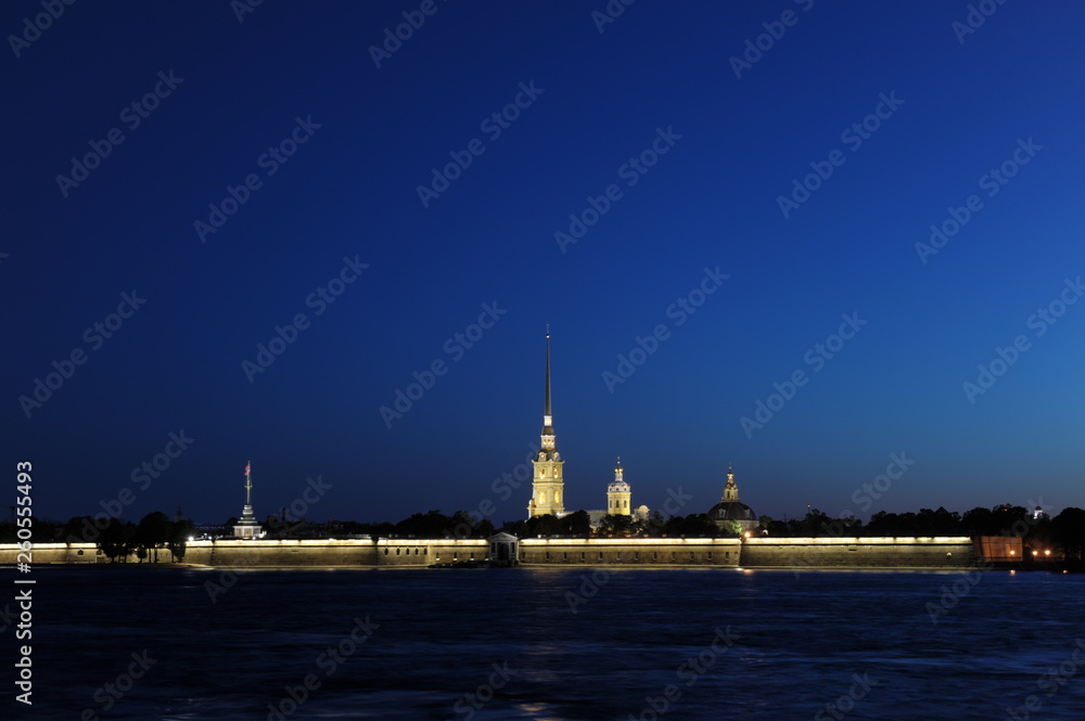 Fototapeta premium Санкт-Петербург город вид Нева река вид панорама
