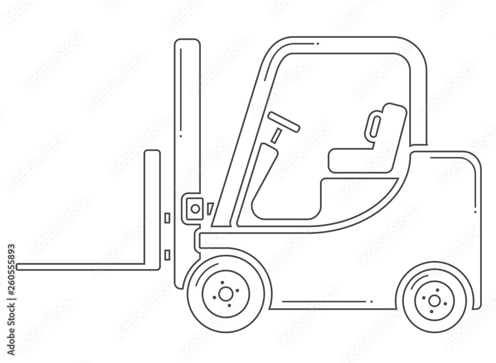 Forklift truck outline icon