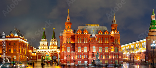 City the Moscow .Manezhnaya square Moscow,State historical museum. The monument to Marshal G. K. Zhukov.Russia.2019