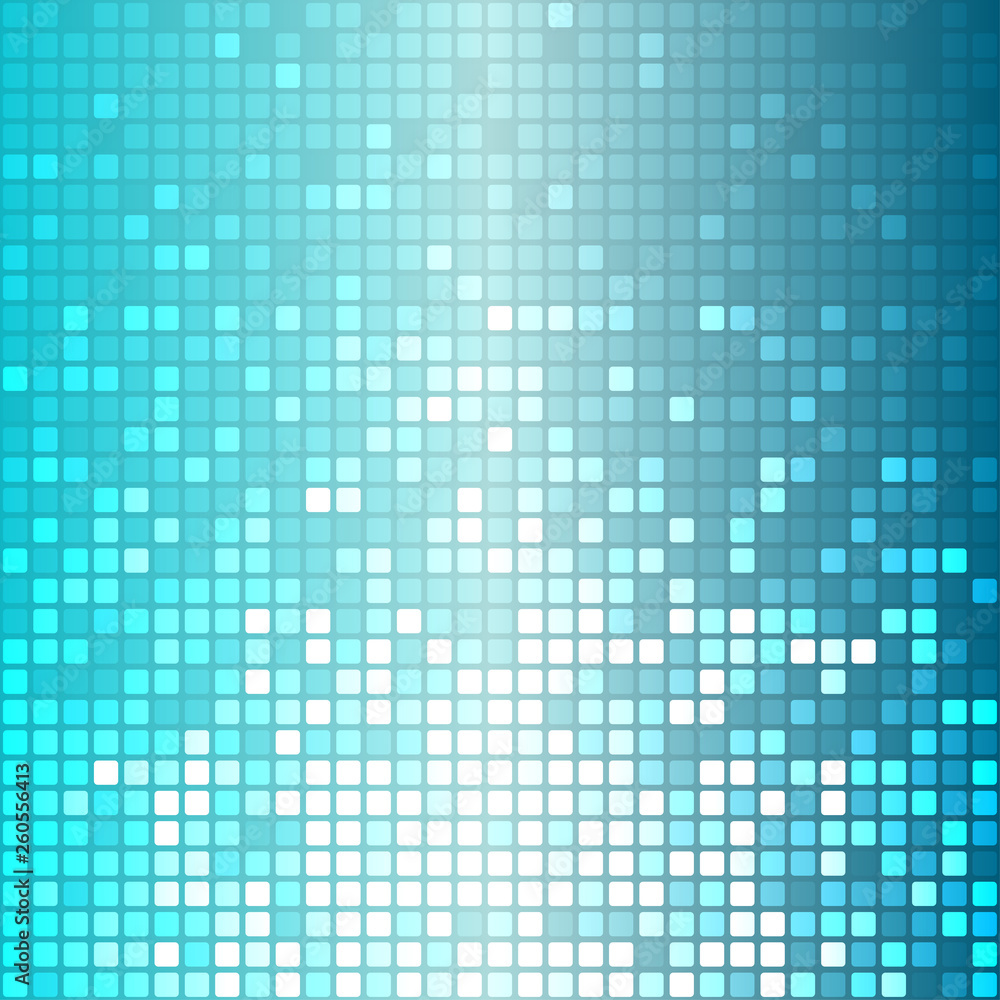 Fototapeta premium Shine mosaic background. Mosaic with light reflections. Colorful gradient. Square pixel mosaic vector. 