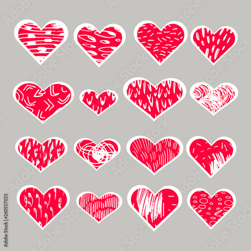 Set of vector hearts5