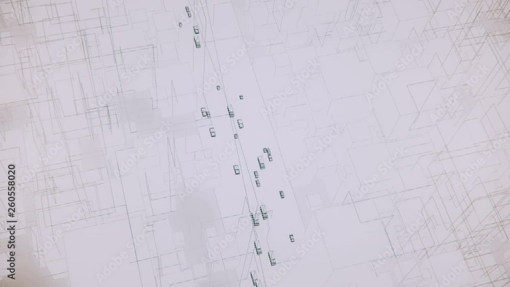 Abstract futuristic urban environment with animated auto highway. Abstract futuristic urban environment with animated auto highway.