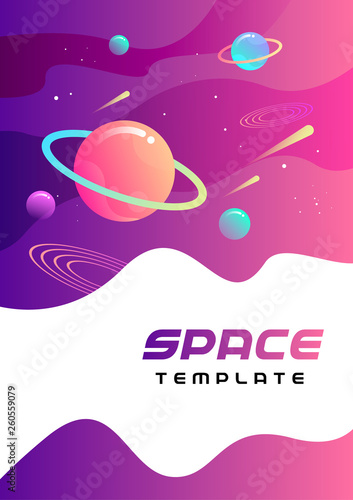 banner templates. universe. space trip. design. vector illustration - Vector
