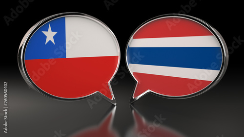 Chile and Thailand flags with Speech Bubbles. 3D Illustration Free Download Chile and Thailand flags with Speech Bubbles. 3D Illustration - GFXLoad