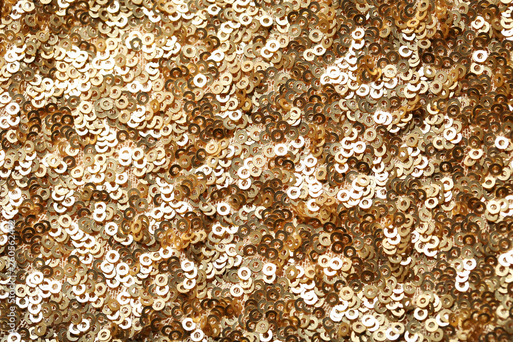Background of round golden sequins Background of round golden sequins