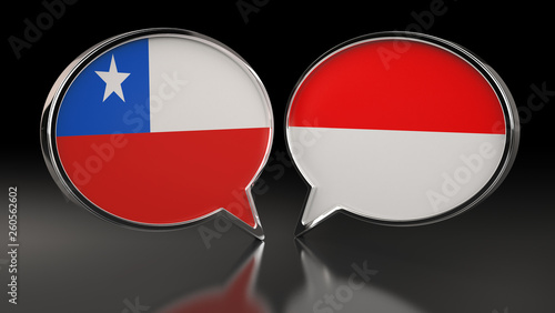 Chile and Indonesia flags with Speech Bubbles. 3D Illustration Free Download Chile and Indonesia flags with Speech Bubbles. 3D Illustration - GFXLoad