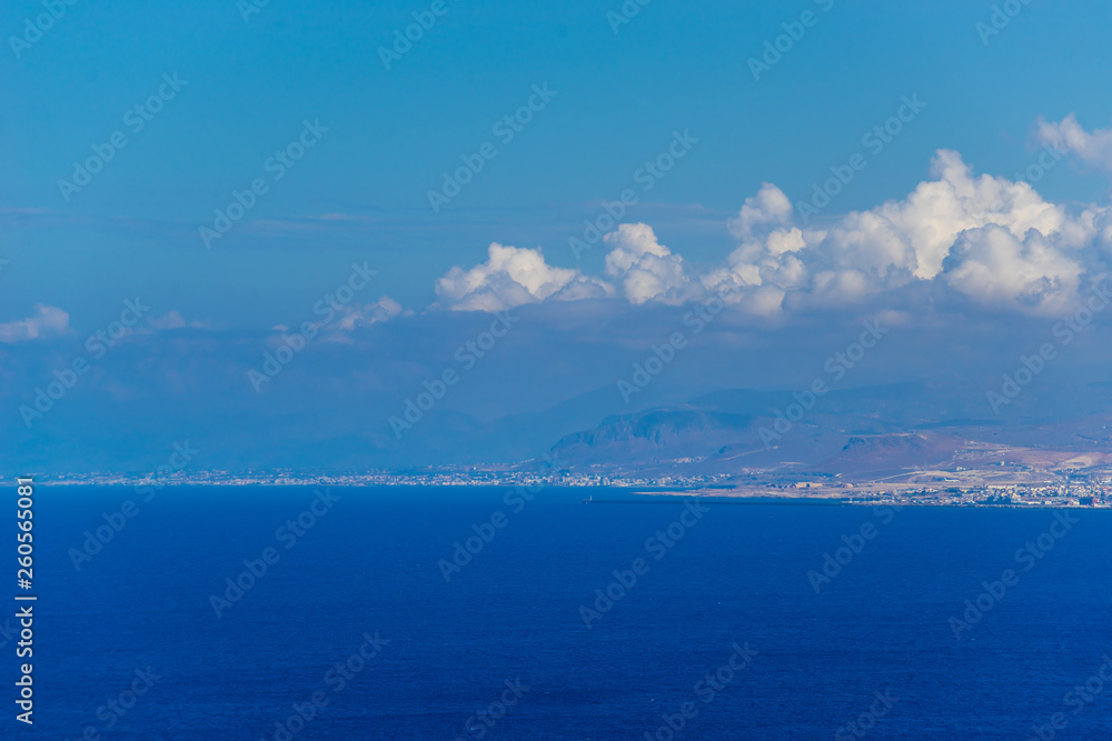 View from the mountain on the city of Heraklion in Greece