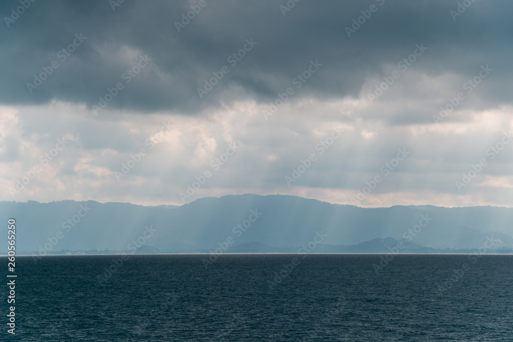 beautiful sun's rays over the sea beautiful sun's rays over the sea