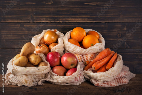 Eco friendly reusable net bags photo