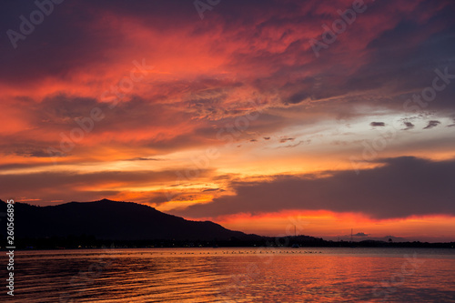 beautiful sunset on the beach  Samui island  Thailand