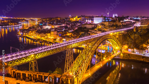 Porto Old Town and the Dom Luis Bridge during sunset © Spectral-Design