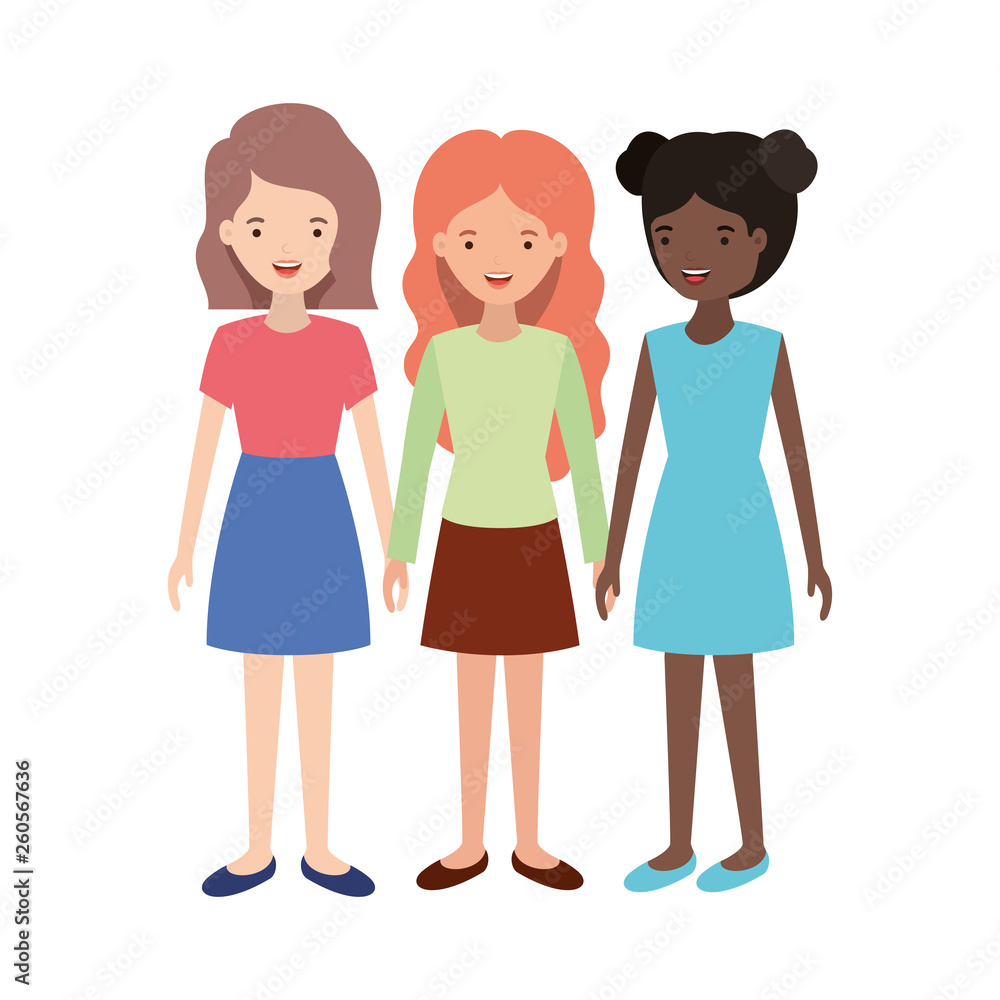 young women avatar character young women avatar character