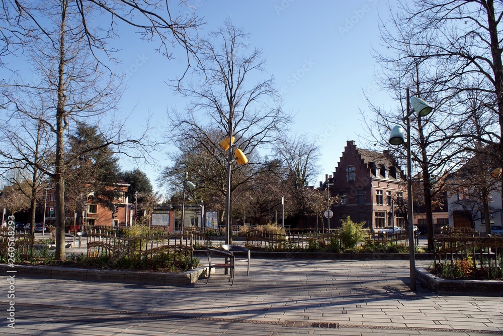 Naklejka premium Bel aménagement de place publique.