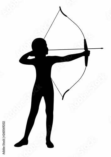 Shadow of an archery