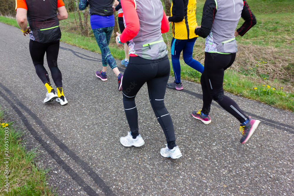 Fototapeta premium sports people exercise running