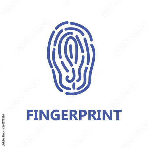 Fingerprint icon. Useful for identification, authentication and criminology. - Vector