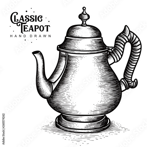 Classic aluminum teapot