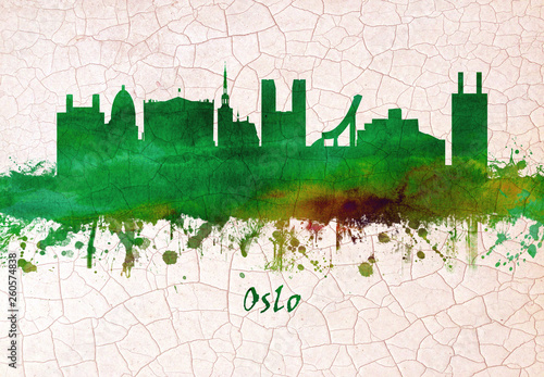 Canvas Print Oslo Norway skyline