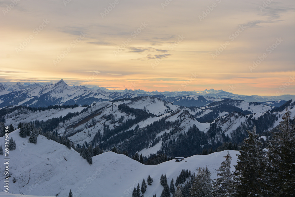Schweizer-Alpen, Sicht vom Kronberg