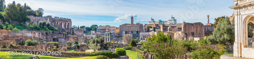 Canvastavla Roman Forum in sunny day, Rome, Italy