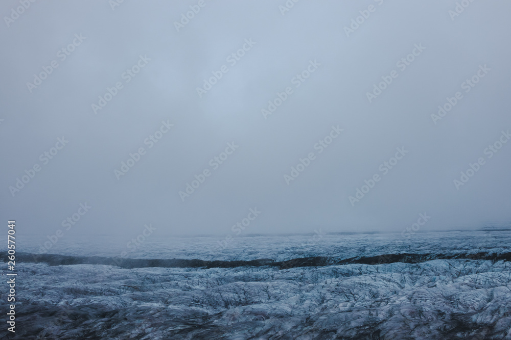 Fototapeta premium Lodowiec Aletsch we mgle