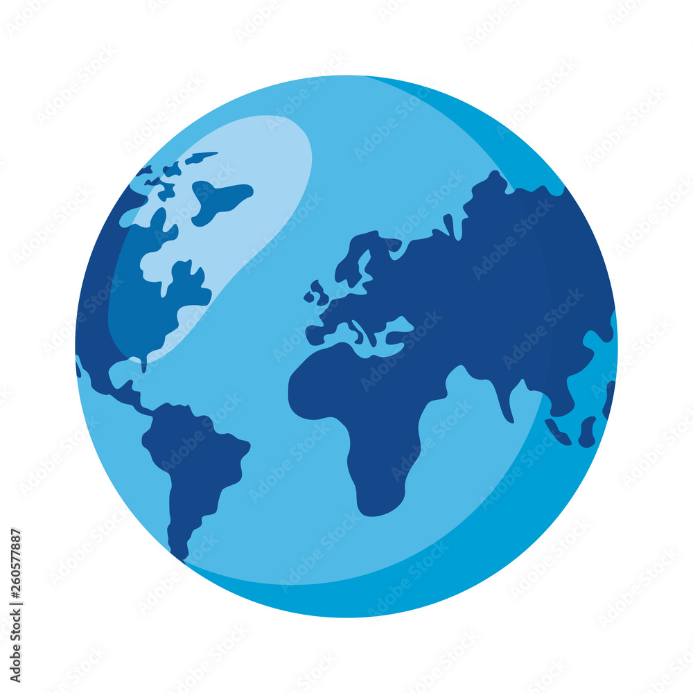 Naklejka premium world planet map