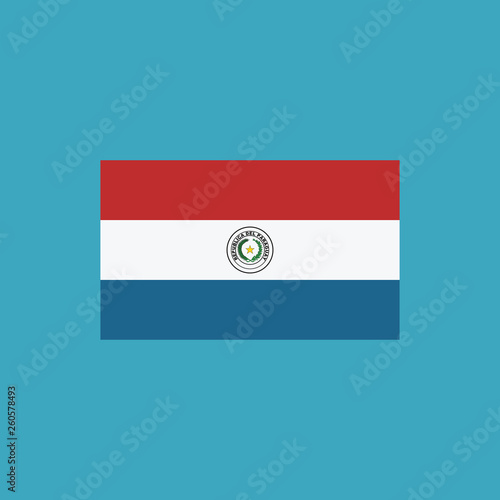 Free Download Paraguay flag icon in flat design. Independence day or National day holiday concept. - GFXLoad