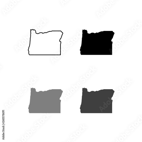 the map of Oregon. vector illustration