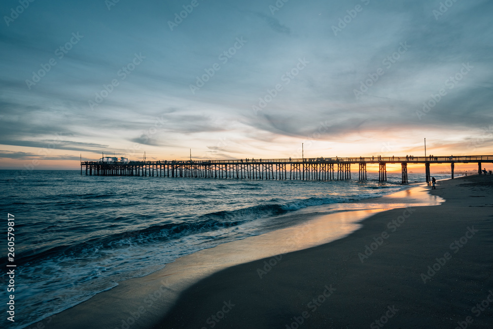 The Balboa Pier at sunset, in Newport Beach, Orange County, California\ The Balboa Pier at sunset, in Newport Beach, Orange County, California\