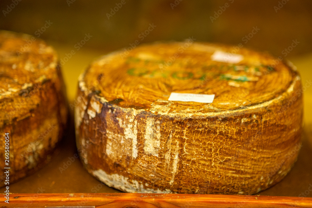 Traditional cheese round in Italy Traditional cheese round in Italy