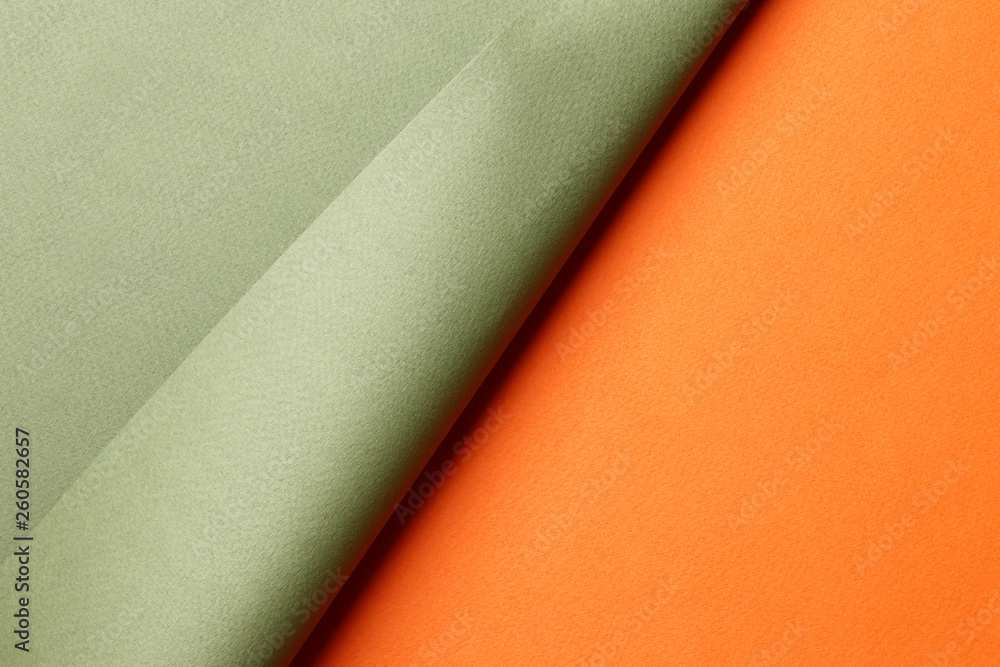 bright orange and green abstract blank paper background