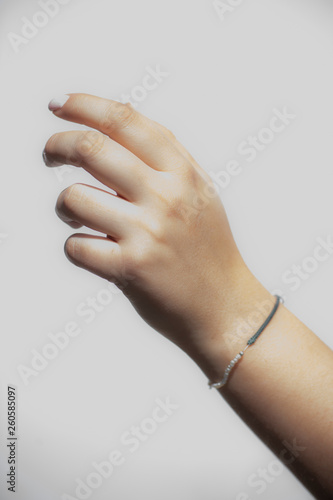 image on white background of different positions of a hand 