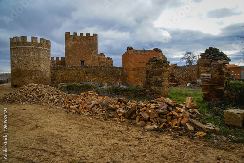 Ruined castle of Pimentel Alija in province of Leon, Castilla y Leon, Spain photo