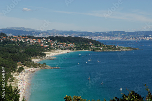 Panoramic view of a coastal region in the north of Spain 