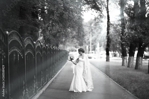 Bride wedding portrait white dress