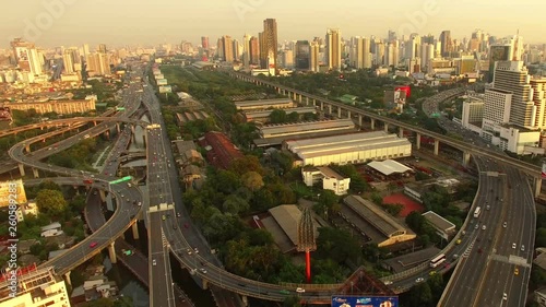Bangkok Roads by Drone