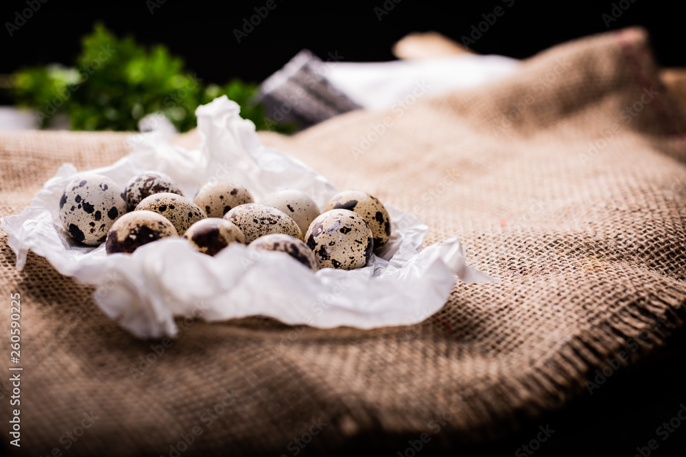 Ecological quail eggs, a natural composition of eggs Ecological quail eggs, a natural composition of eggs
