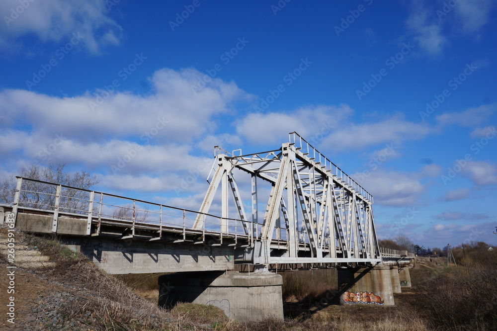 Obraz premium Railway bridge over the river
