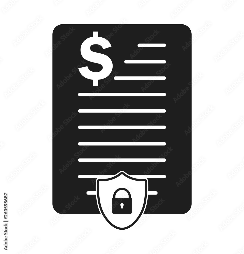 Financial security icon. Flat style vector EPS. Financial security icon. Flat style vector EPS.