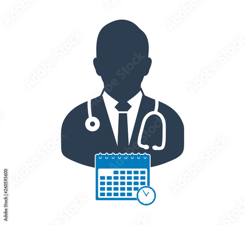 Doctor appointment icon. Flat style vector EPS.