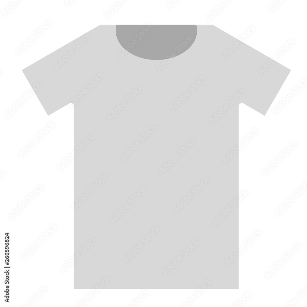 White T-shirt flat illustration