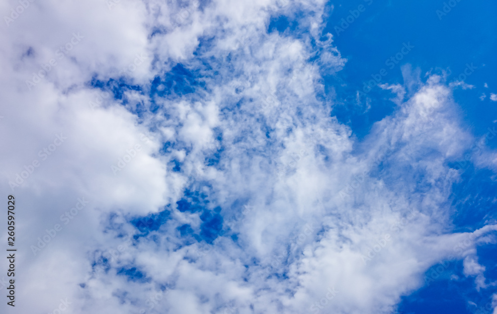 Obraz premium Blue sky with clouds. Background.