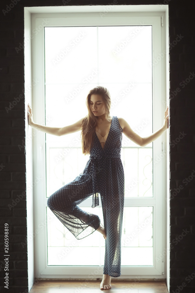 Fototapeta premium Young girl teenager at home