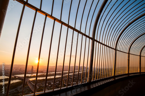 Canvas Print famous observation deck in Vienna, Austria